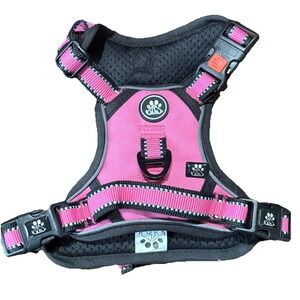 Pink Dog Harness No-Pull Control Handle Padded Pink Reflective Size Small